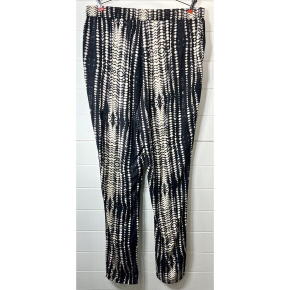 Tribal Jeans Dark Purple/Ivory Pull On Pants Pockets Flowy Tie Dye Boho Hippie - Picture 4 of 11